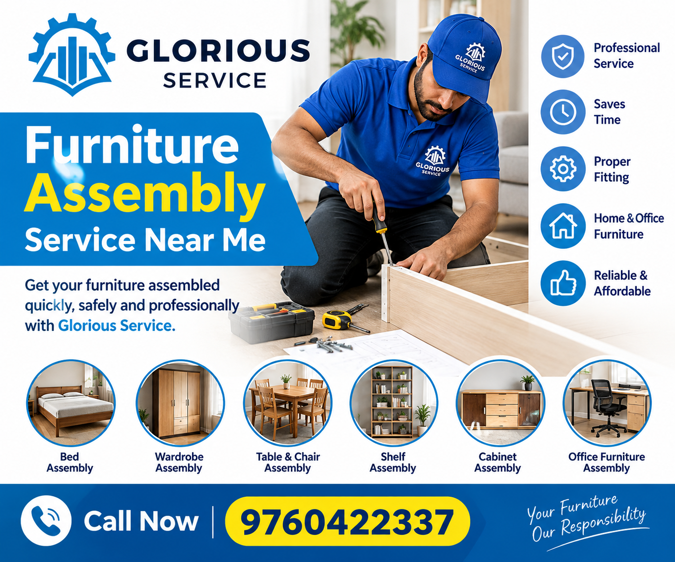 Furniture Assembly in Haridwar Road Dehradun | Call - 9760422337